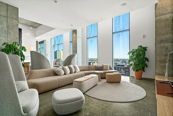 14Th floor reverb social cocktail lounge with soaring 16’ ceilings